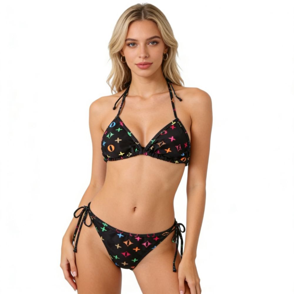 Plus Size (2XL) Bandage Bikini Set - Luxury High Waisted Designer Swimwear for Women | New Summer Beach Wear 1a2b3c