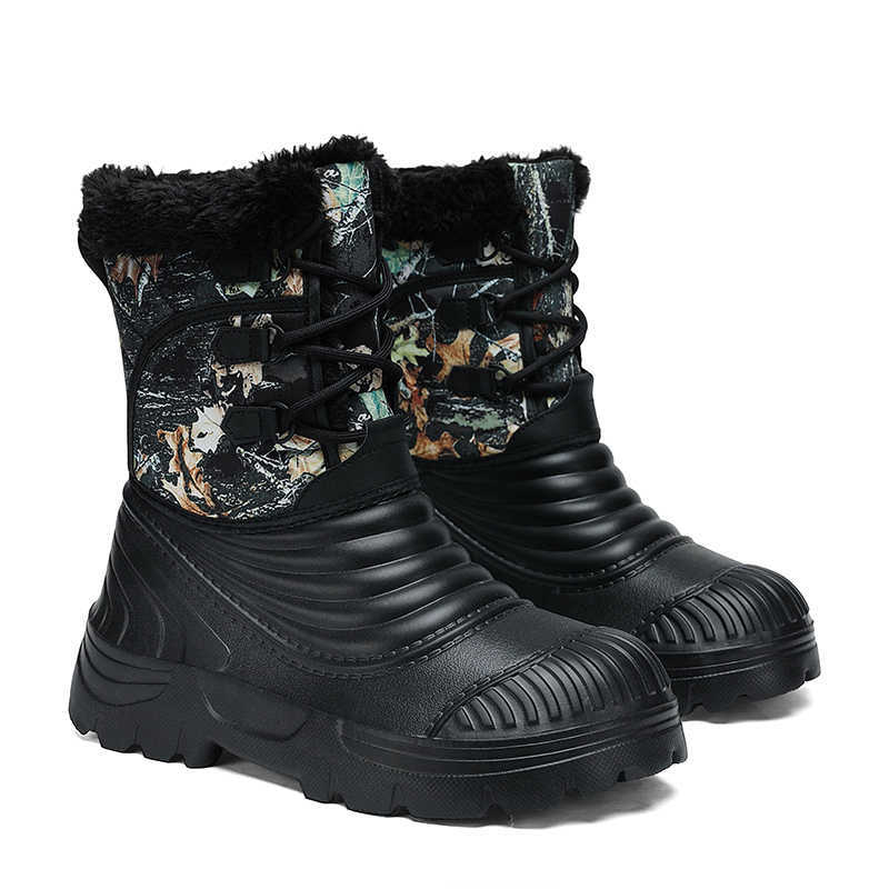 Plus Big Size 49 50 51 Waterproof Snow Boots for Men Rainforest Boots Jungle Wide Toe Box High Top Shoes Plush Super Warm Winter D260917