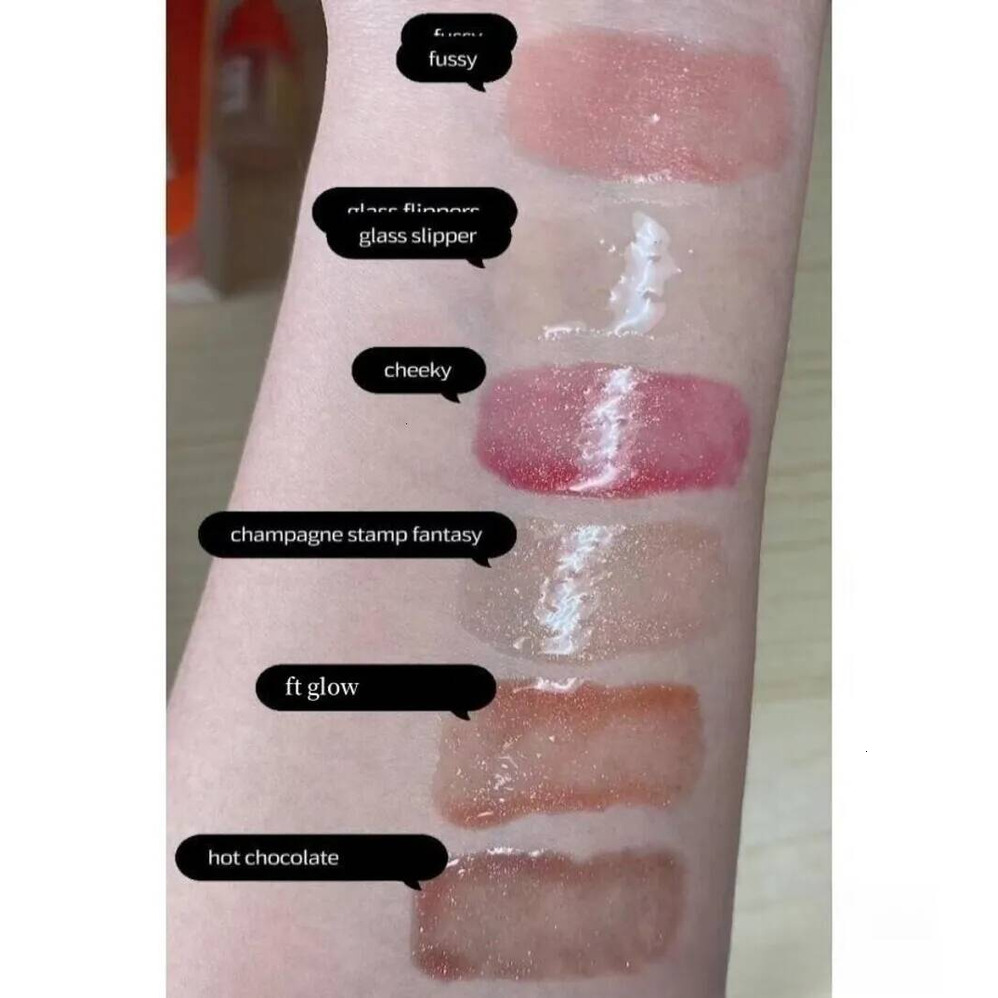 Luxury Makeup maquillaje Shiny Liquid Lipstick Lip Glaze Long Wear Lipgloss 9 Color Liquid Lip Gloss 9Ml Fussy Glitter Cosmetics Y7 Free Shipping 00