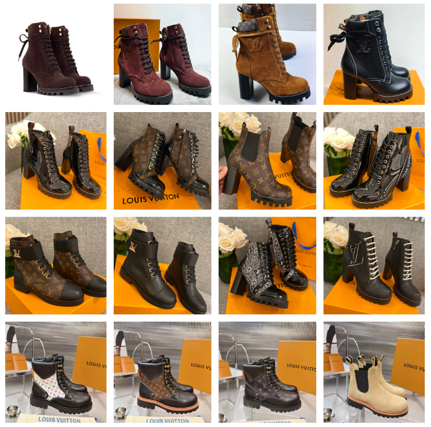 Thick Heels Women's Boots Winter Warm Bootis with Laces High-top Shoes Various Styles