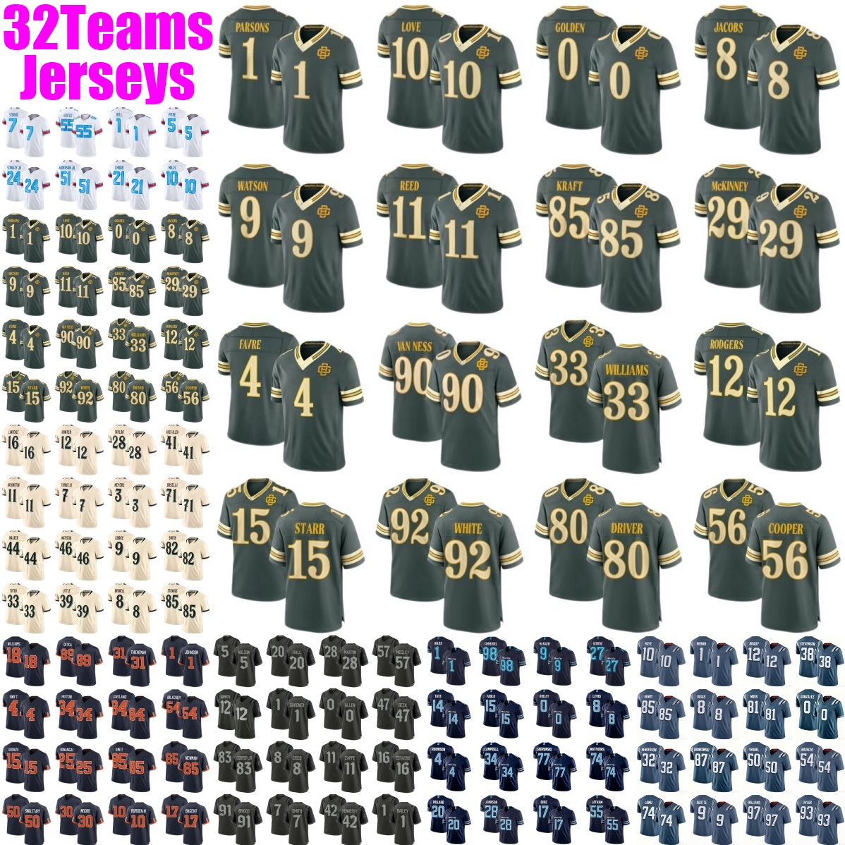 32 Teams Football Jerseys Mens Womens Youth Kids 2027 2026 New Rivalries Collection Sports Jersey Cheap Wholesale American Shirts Home Game WOMEN Aw