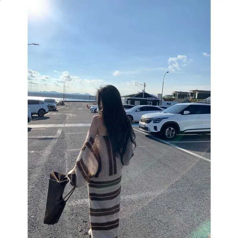 Suits Y2k 2000s Women Vintage Retro Brown Crop Tops Sweater + Mini Skirt Japanese Kawaii 2 Piece Sets Korean Party ClothingW260915