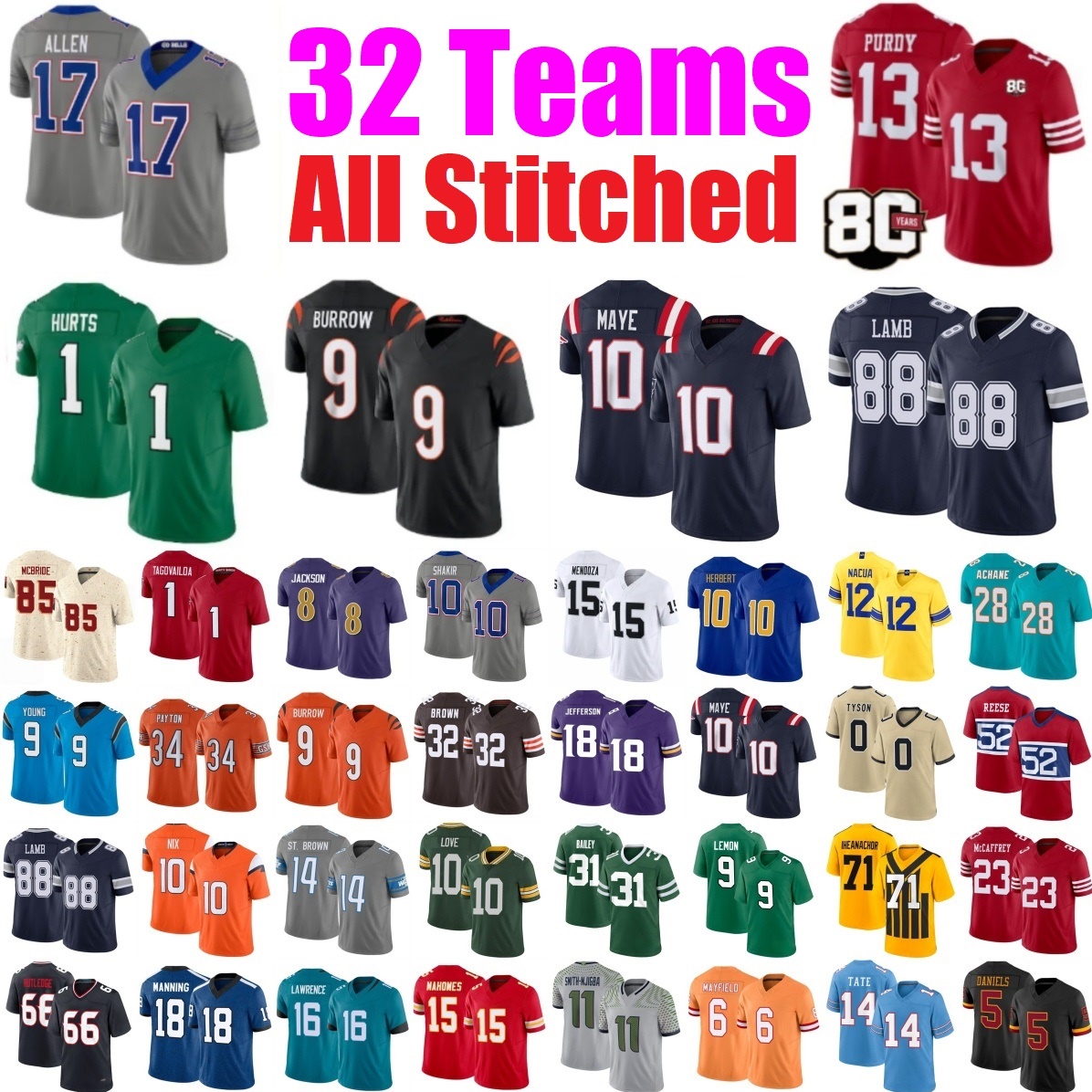 32 Teams Football Jerseys Mens Womens Youth Kids 2027 2026 New Season Rivalries Collection Sports Jersey Cheap Wholesale American Shirts Game Home C