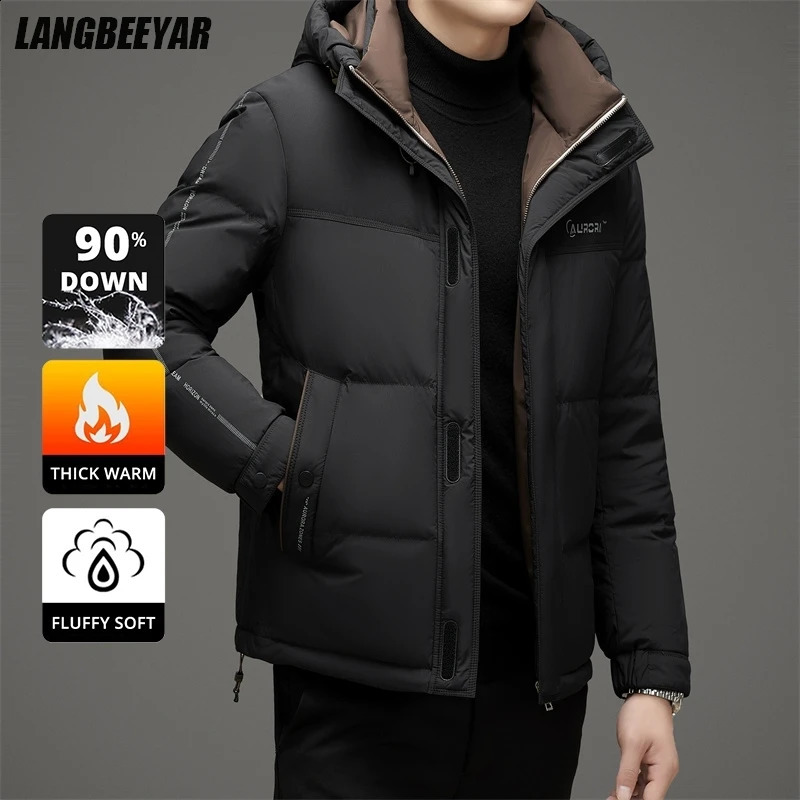 High End 90% White Duck Down Thick Winter Hooded Casual Fashion y Mens Jackets Windbreaker Puffer Coats 260914