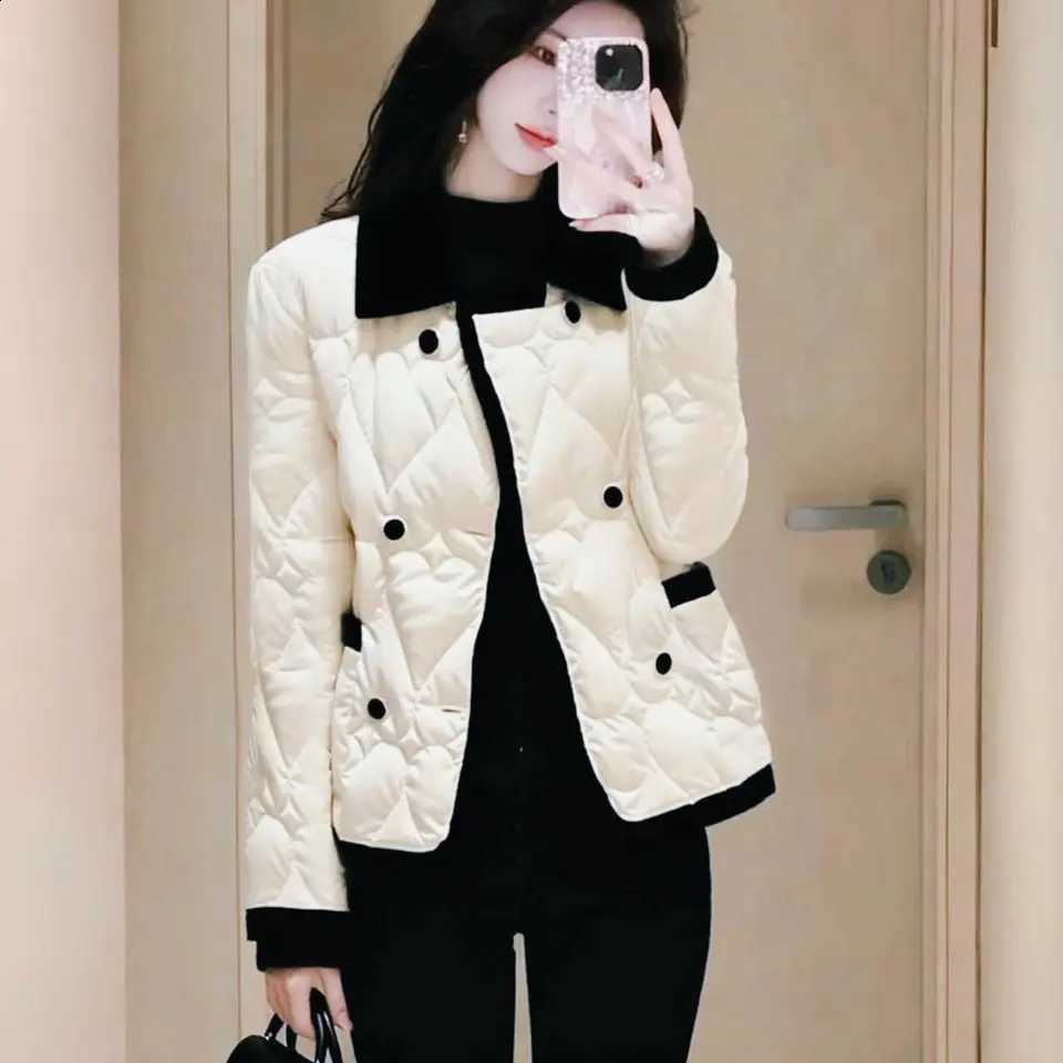 Korean version of age-reducing temperament rice apricot cotton clothes women's 2025 new winter loose and good-looking small coat H260917