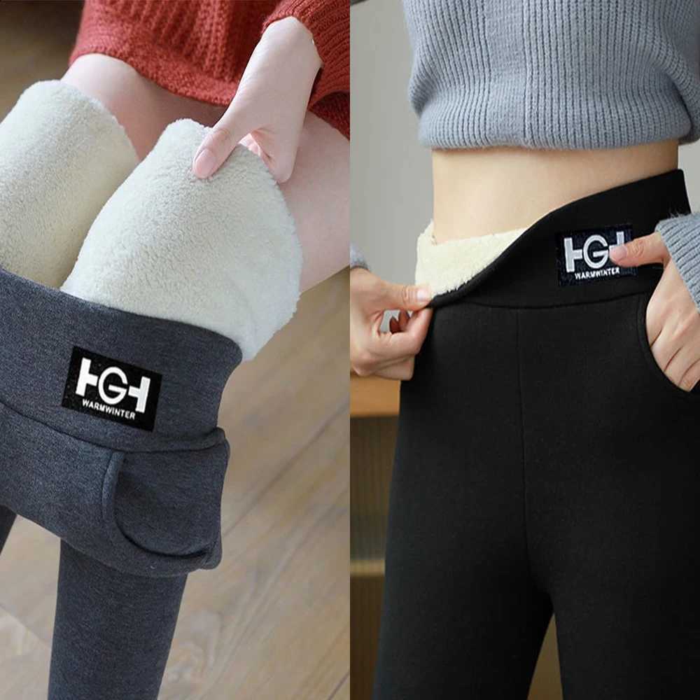 Women's Clothes Winter Thermal Leggings Warm Tights Lifts Buttocks Thicken High Waist Fleece Elastic Skinny Casual Pocket Pants H260916