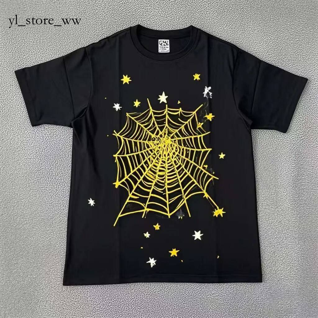 Spider Shirt Young Thug Designer Men Sweatshirt Spiderhoodie Shirts Foam Printing Trendy Brand Loose Tee Printed Leisure Blend Mens Spideer T Shirt