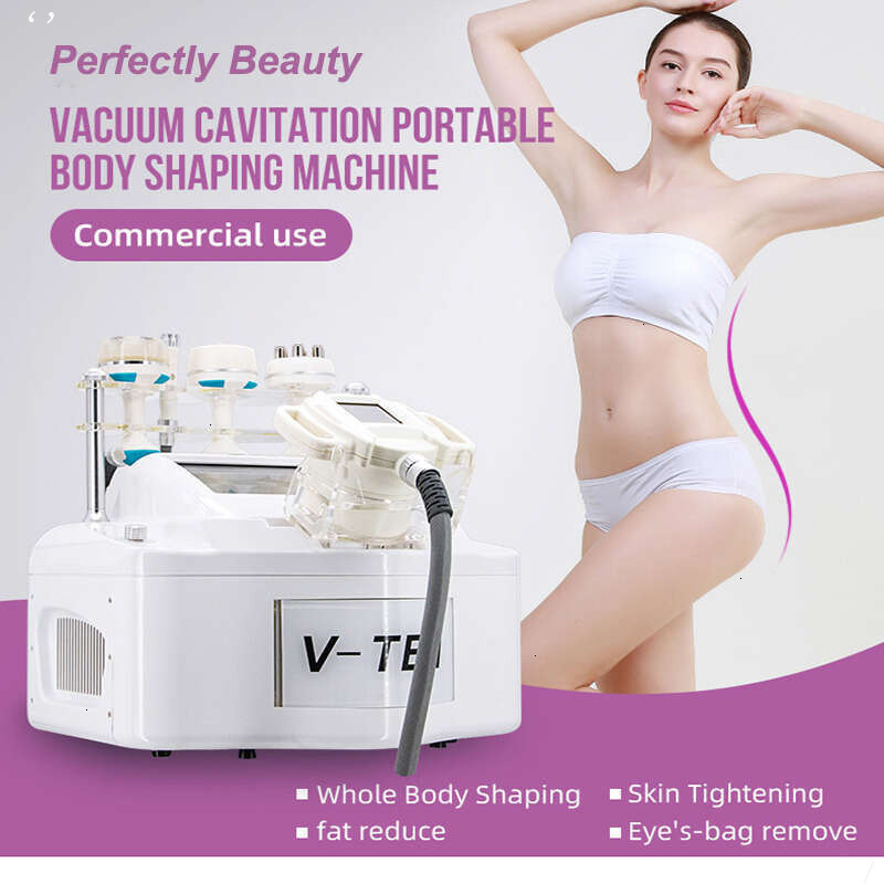 New Sale V10 S Shape Vacuum Suction Ultrasonic Cavitation Cellulite Removal RF Beauty Device Body Shaping Machine Suitable For All People