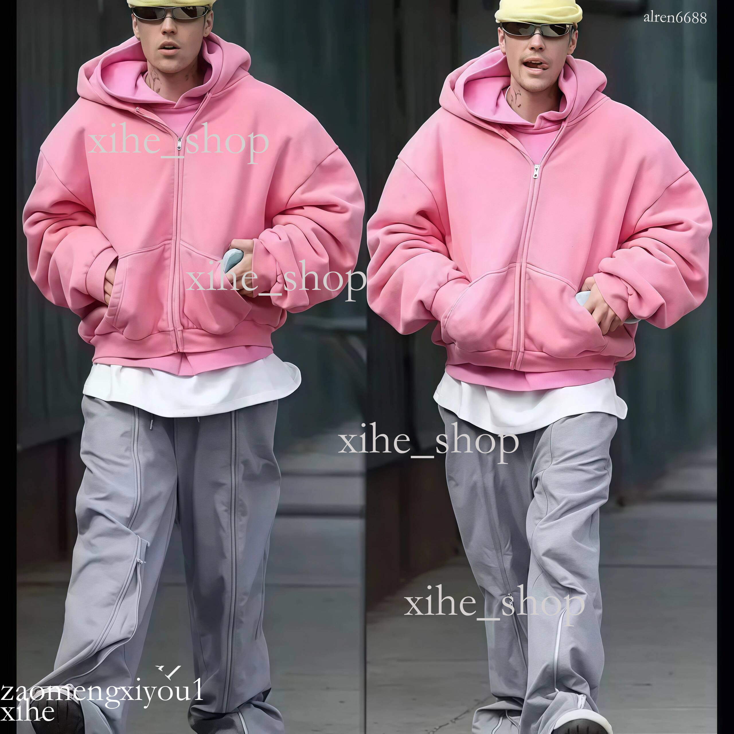 Men's bieber skylrk Hoodies Arrived Skylrk Hoodie Autumn Casual Embroidery Fleece Hooded Sweatshirt Solid Colors Simple Fashionable Cardigan