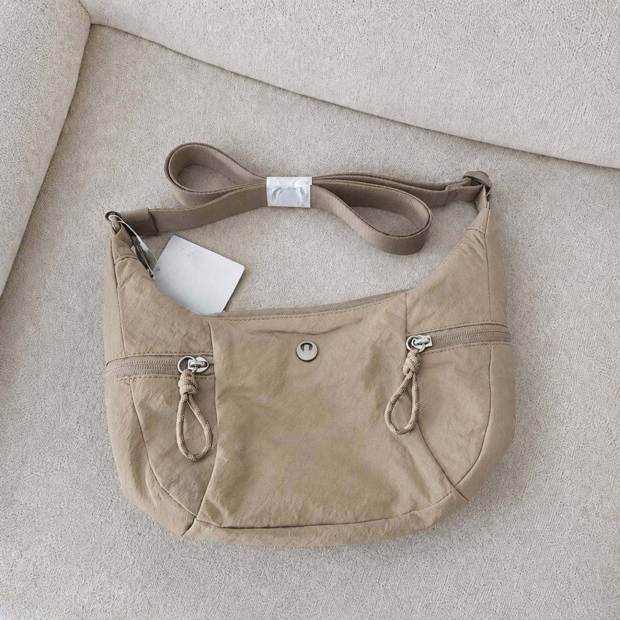 Designer Crossbody Shoulder Bag 3L Mini Croissant PU Leather Large Capacity Versatile Commuter Fitness Handbag Purse for Men Women Daily Travel
