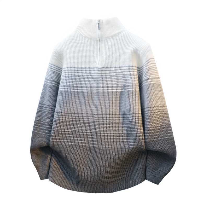 Sweater Autumn/Winter Men's Standing Neck New Trendy European Half Zipper Knitted Versatile Fashion Men's TopsW260915