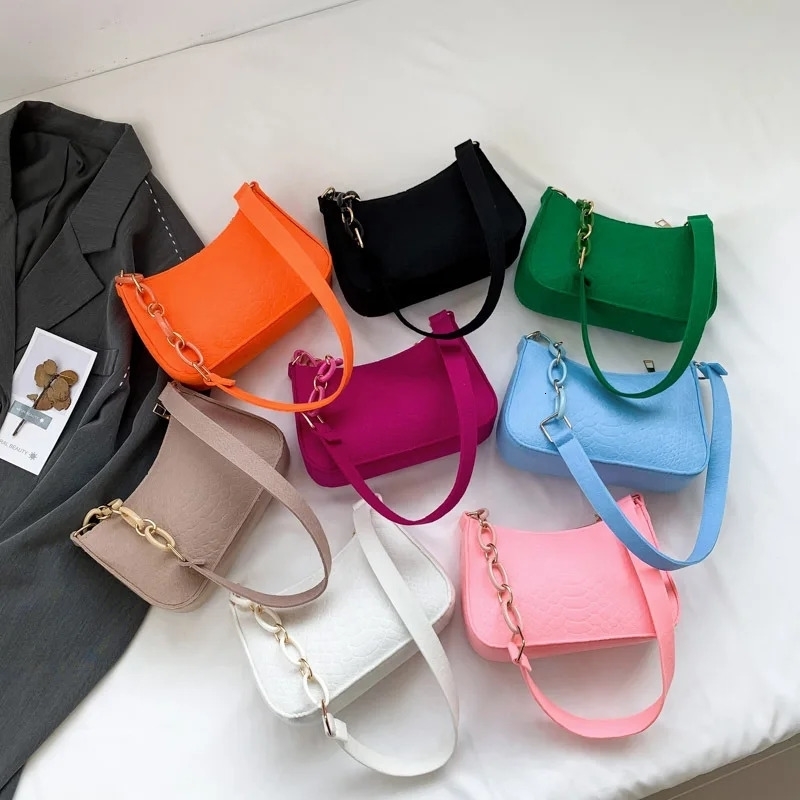 Solid Color Trendy Small Bag and Simple Shoulder Versatile Fresh Women's Armpit Bags y260915