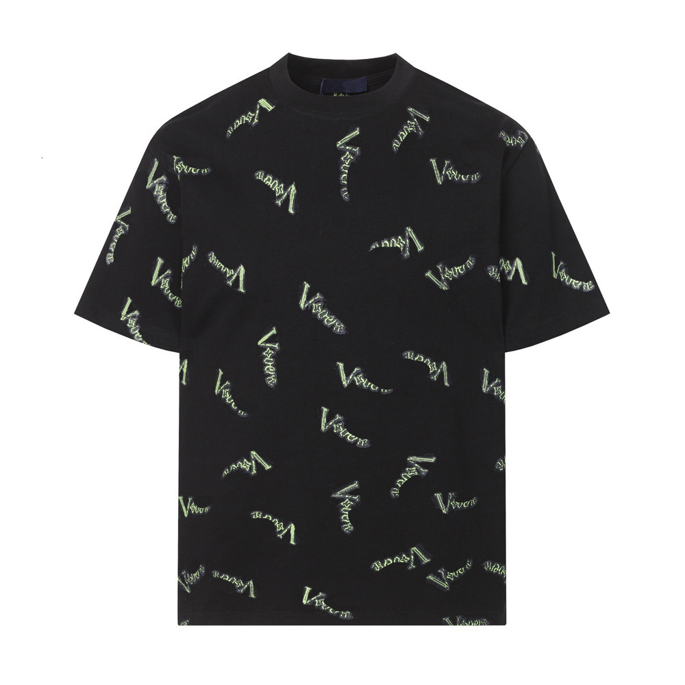 Amirim T Shirt Designer Mens Shirts Luxury Vintage Cotton Short Sleeve Fashion Hip Hop Graffiti Letter Print AM Shirts Summer Casual Round Neck Mens