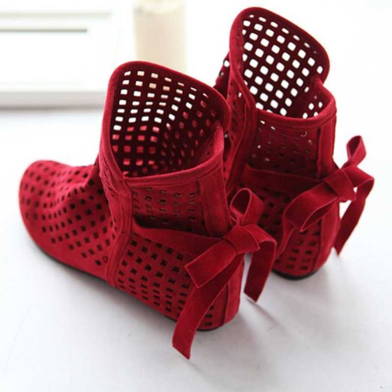 NASBAVI Hollow Summer Boots Bootie 2025 with The New Shoes Lace Openwork Crochet Boots Plus Size 43 Hollow fa1 Women Boots D260917