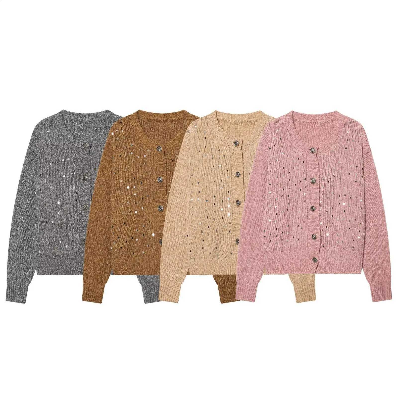 Fit round Neck Loose Knitted Sweater Colorful Dot Pattern Spring 2026 Casual Style Comfortable Polyester Fiber Long Sleeve J260916