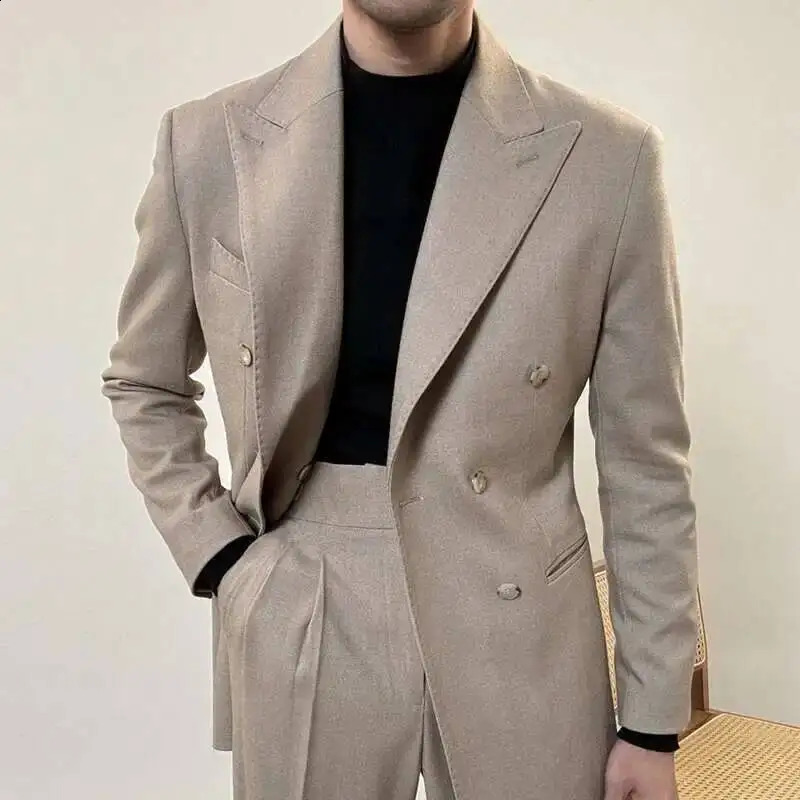 Casual Office Party Prom Costume Homme Men Tuxedo Suit Winter High Quality Business Dress Suit Wedding Suit For Men Versatile 260917