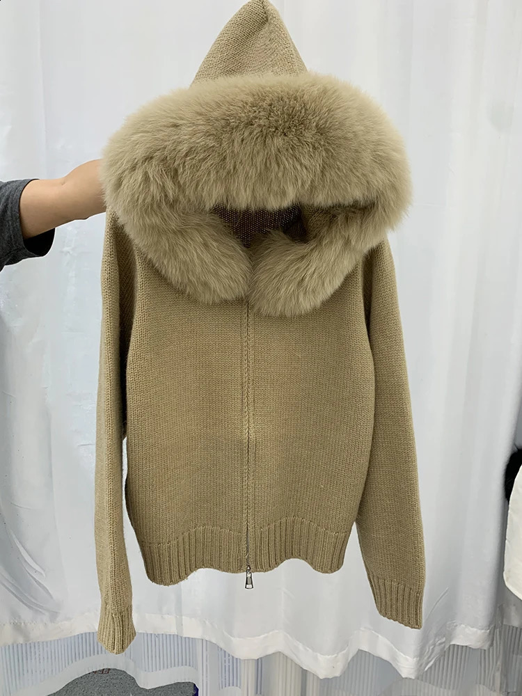 Women Fur Collar Coat Sweater Loose Hooded Spring Autumn Decoration Outerwear Female Coats 260917