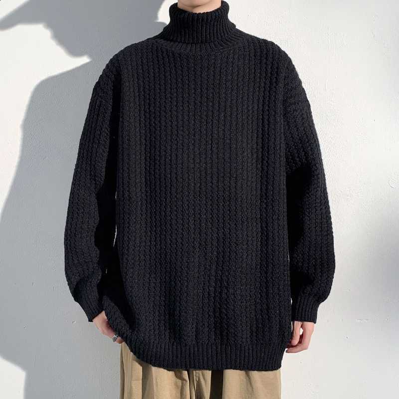 Sweaters High Necked Pullovers Men's Autumn Winter New Styles Men's Solid Color Knitted Sweaters Business Casual SweaterW260915