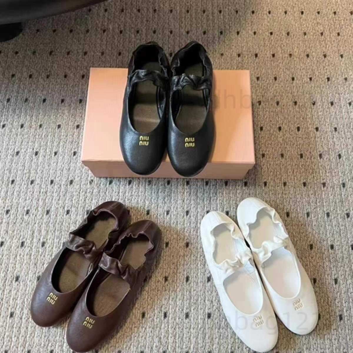 European-style women's shoes 2026 spring new model genuine leather flat ballet shoes with Mary Jane straps T260917