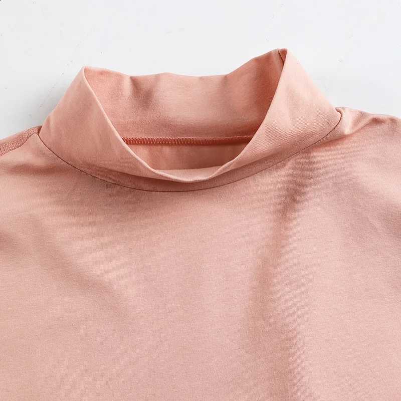 Autumn dress female autumn and winter female half high neck inside wear top single thin cotton sweater warm underwear female bas H2609161