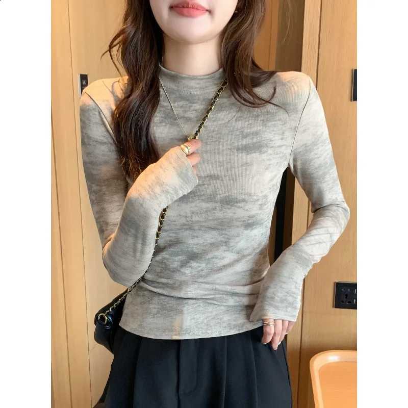Women's Camo Base Layer Top Half Mock Neck Long Sleeve Shirt for Fall Winter Slim Fit Versatile Wear Alone or Under H260916