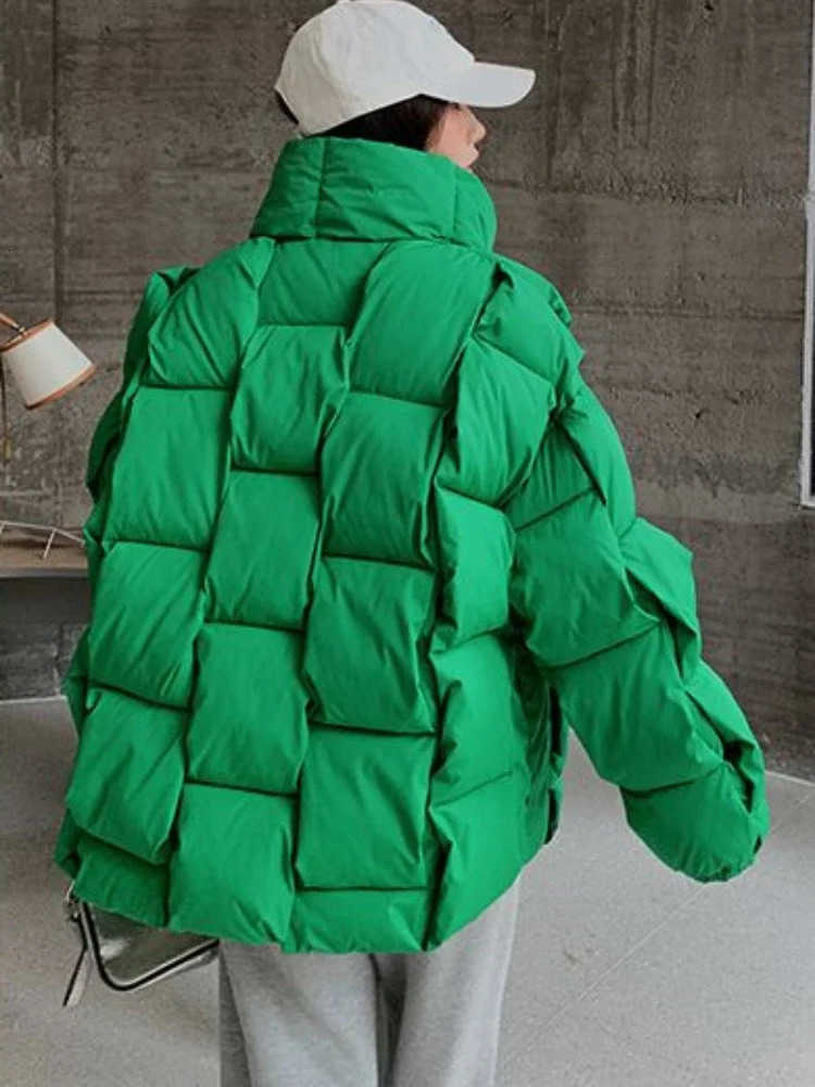 Loose Winter Three-dimensional Jacket Women Fashion Women Coat Solid High Street Warm and Thick 2025 New Down Jacket H260917