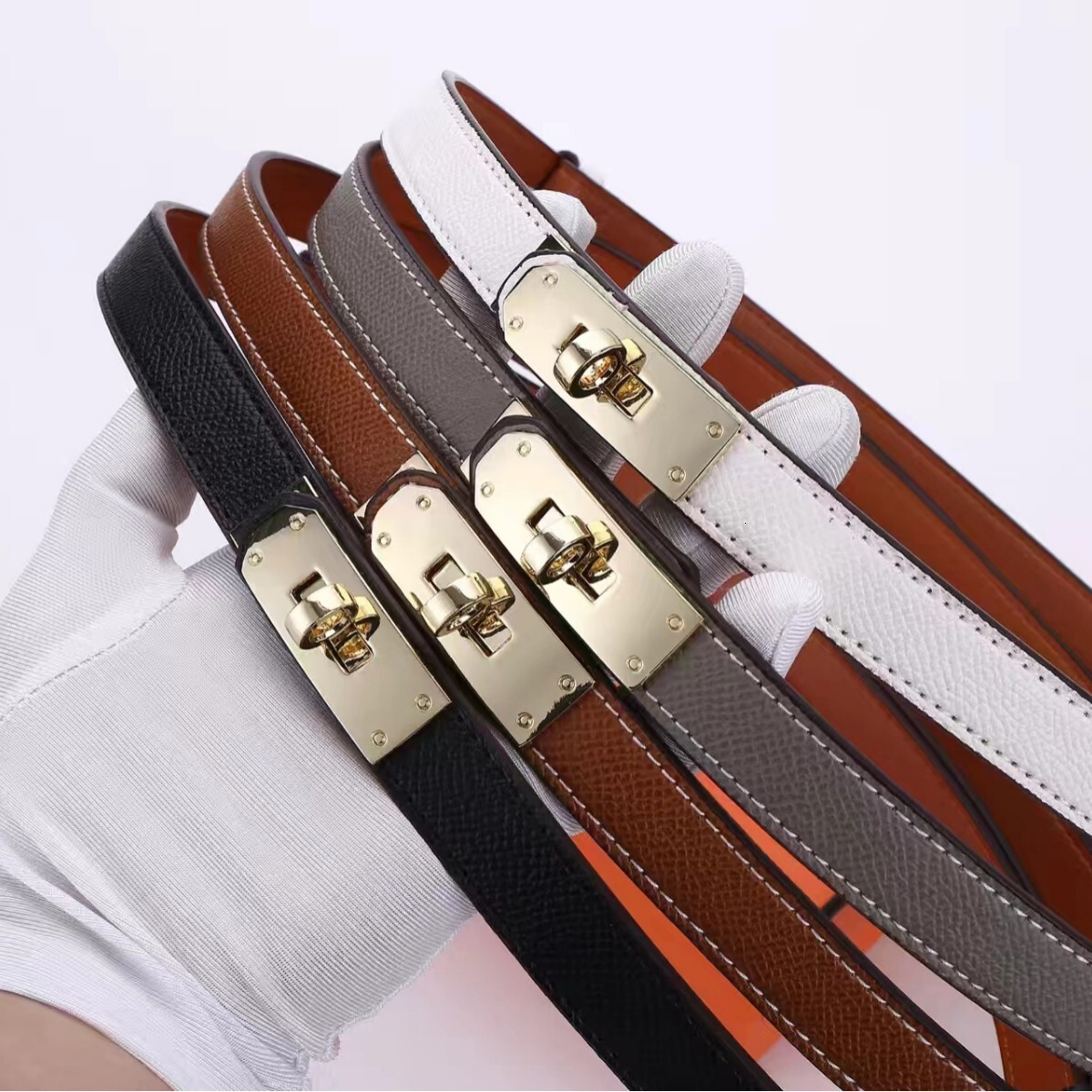 2024 New Dress Accessories Belt for Women Genuine Leather Decorative Skirt Suit Coat Waist Cinching No Punching