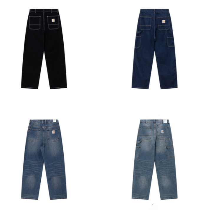 Men s Designer Cargo Jeans HipHop High Street Multi Pocket Contrast Stitching Loose Straight Vintage Washed Denim Pants For Street Daily Wear