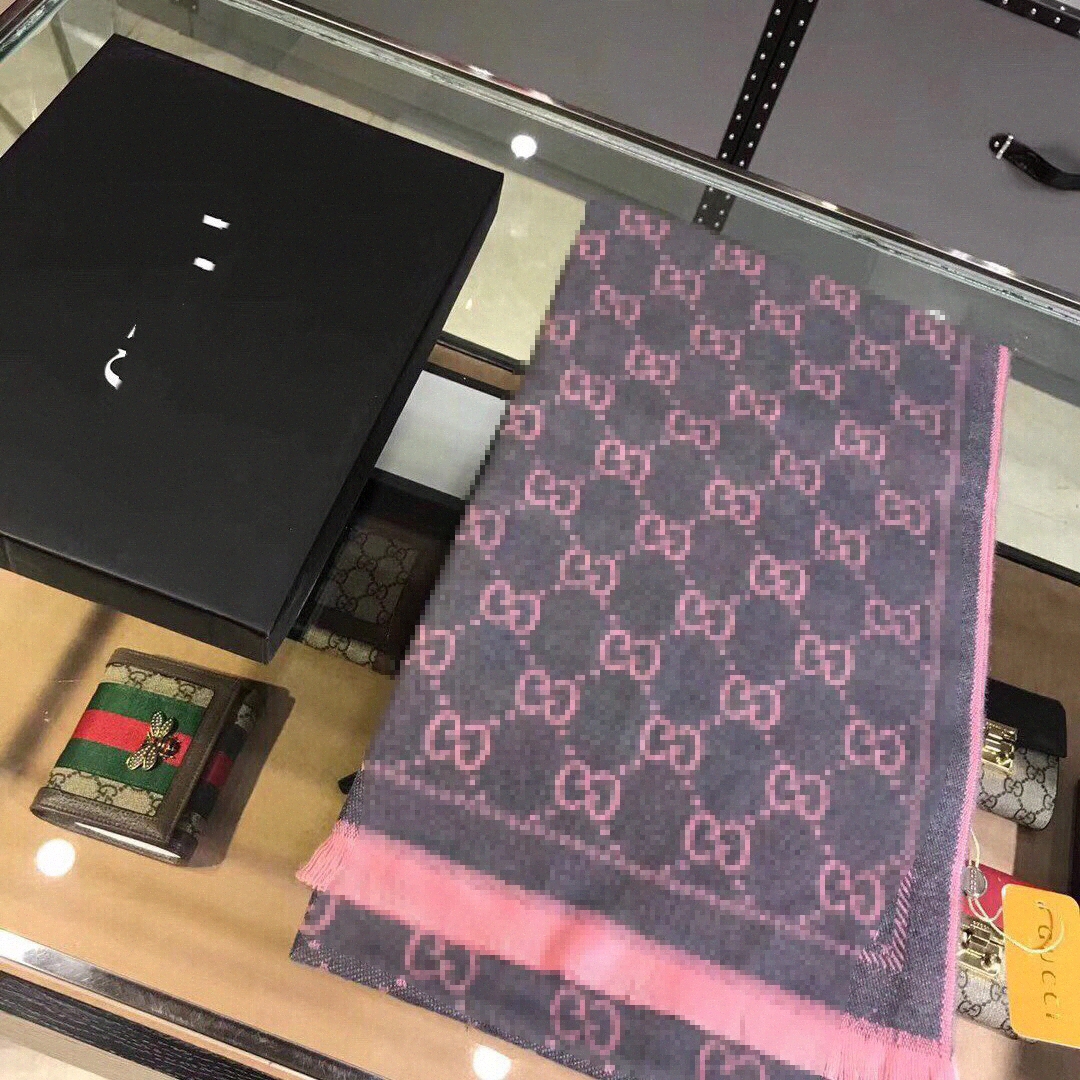 Jacquard scarf Letter scarves women double side black gray shawl wool mens womens gradient scarf gray Winter Elegant Wraps Pashmina X2Yn#