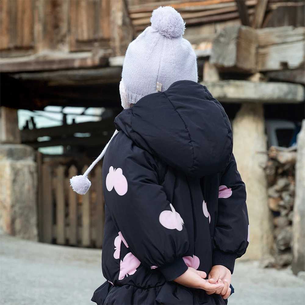 Winter Dave Bella Girls Coat Autumn Windproof Jacket Children Plush Warm Hoodie Butterfly Print Outerwear Kids Clothes DB4254064 J260917
