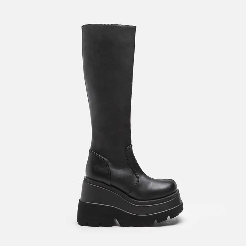 2026 Winter Ladies Slope Heel Boots High Top Antislip Shoe New fa1 Thick Bottom Boot Gothic Style Comfort Casual Women Shoes D260917