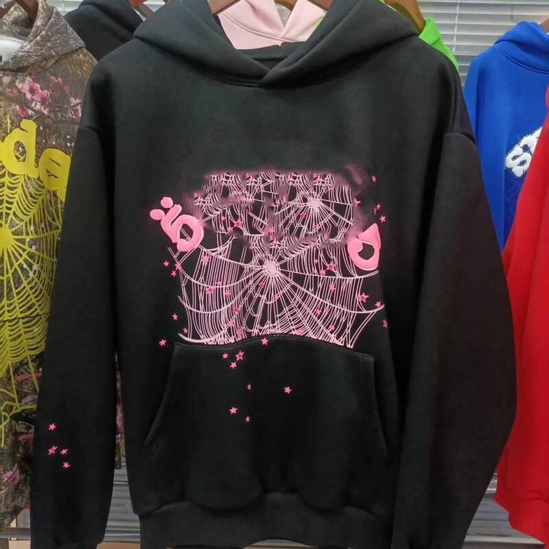 designer hoodie spiderhoodie rhinestone sweatpants cotton casual pullover pants long sleeve hooded sweater Hoody Hoodies Puff Prints Spider Hoody Hi