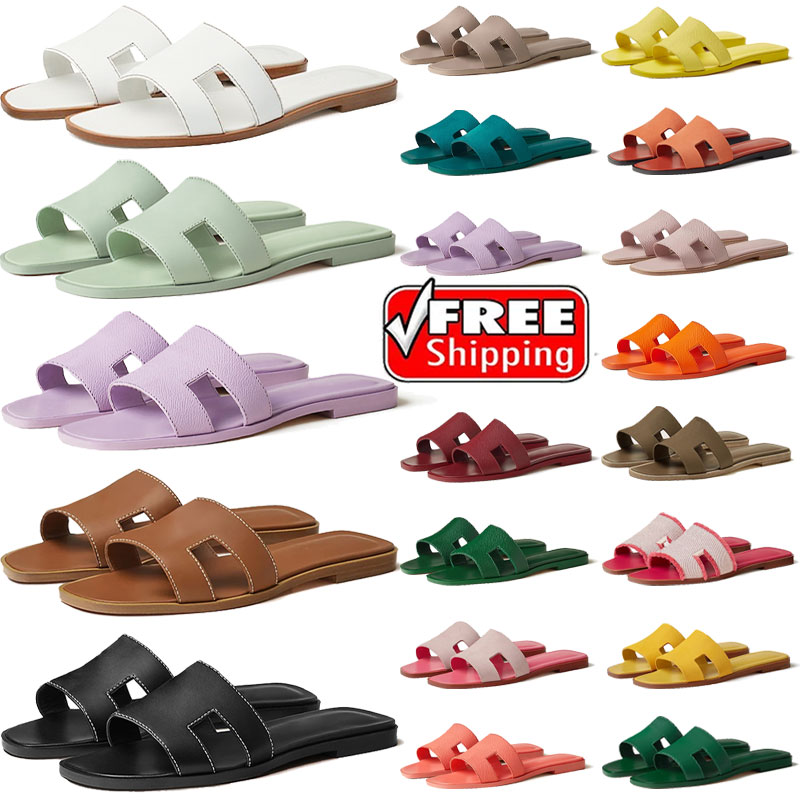 Free shipping Designer Ladies H Slides Sandals Platform h sliders Women oran Sandale Slipper Summer Casual Beach Slipper Mint green womens oran Clas