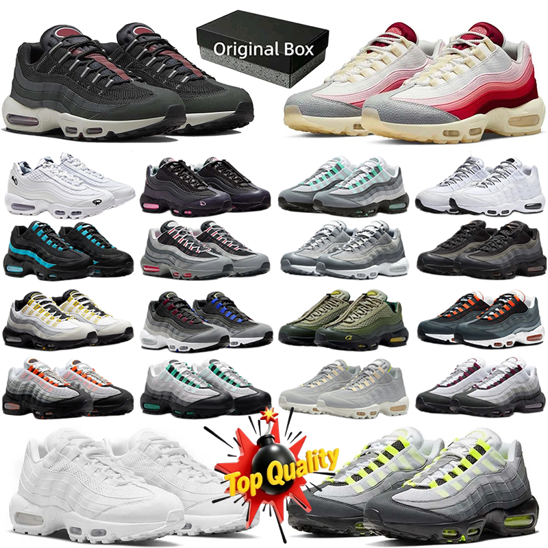 With Box Designer 95s Outdoor Sports Shoes Men Neon Stadium Green Triple Black White Blue Trainers Shoe Aegeans Storm Pink Beam Wheat Sketch Runners