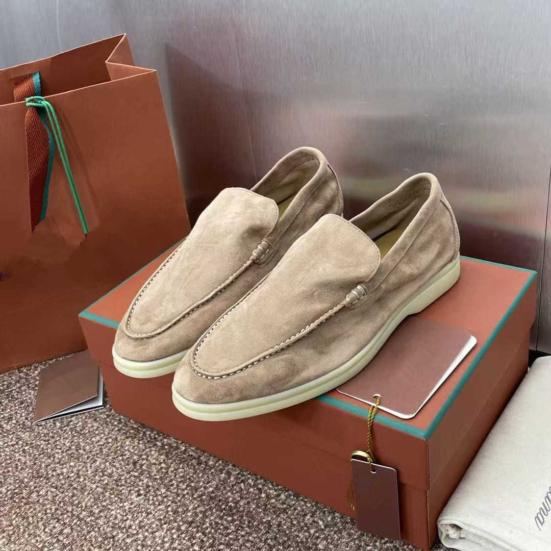 Women's leather loafers 2025 new style with a sophisticated and elegant look soft-soled casual available in large sizes suitable for both men w