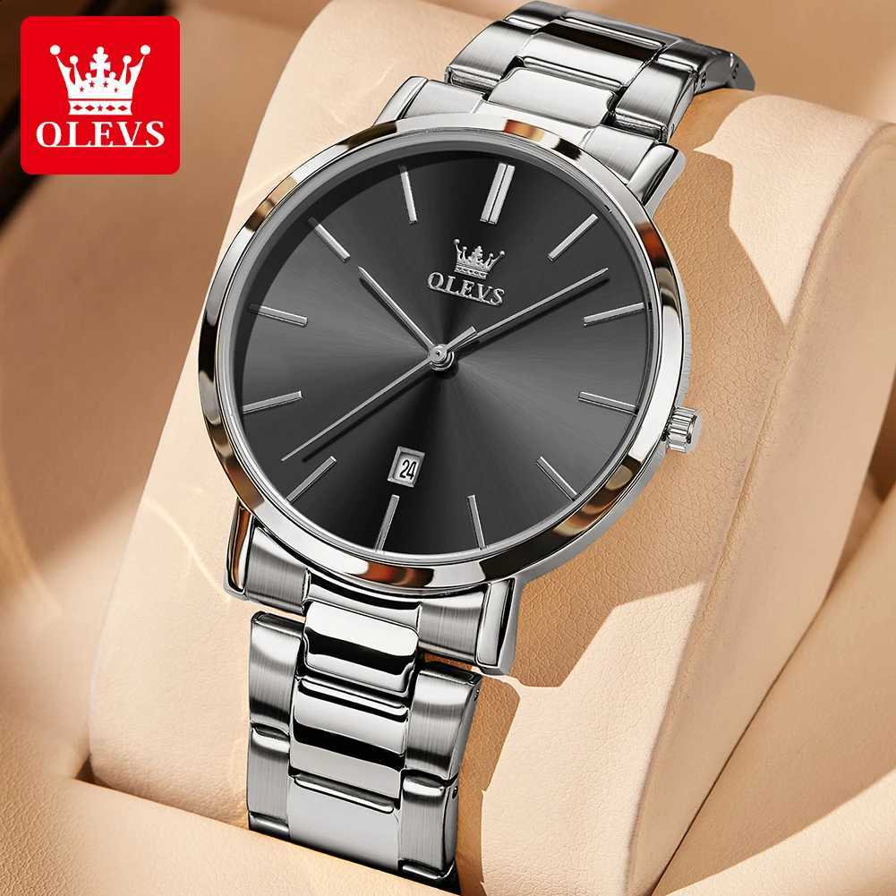 OLEVS Exclusive Design Men's Watches Stainless Steel Waterproof Simple Casual Watches Luxury Brand Quartz Men's WristwatchT260916