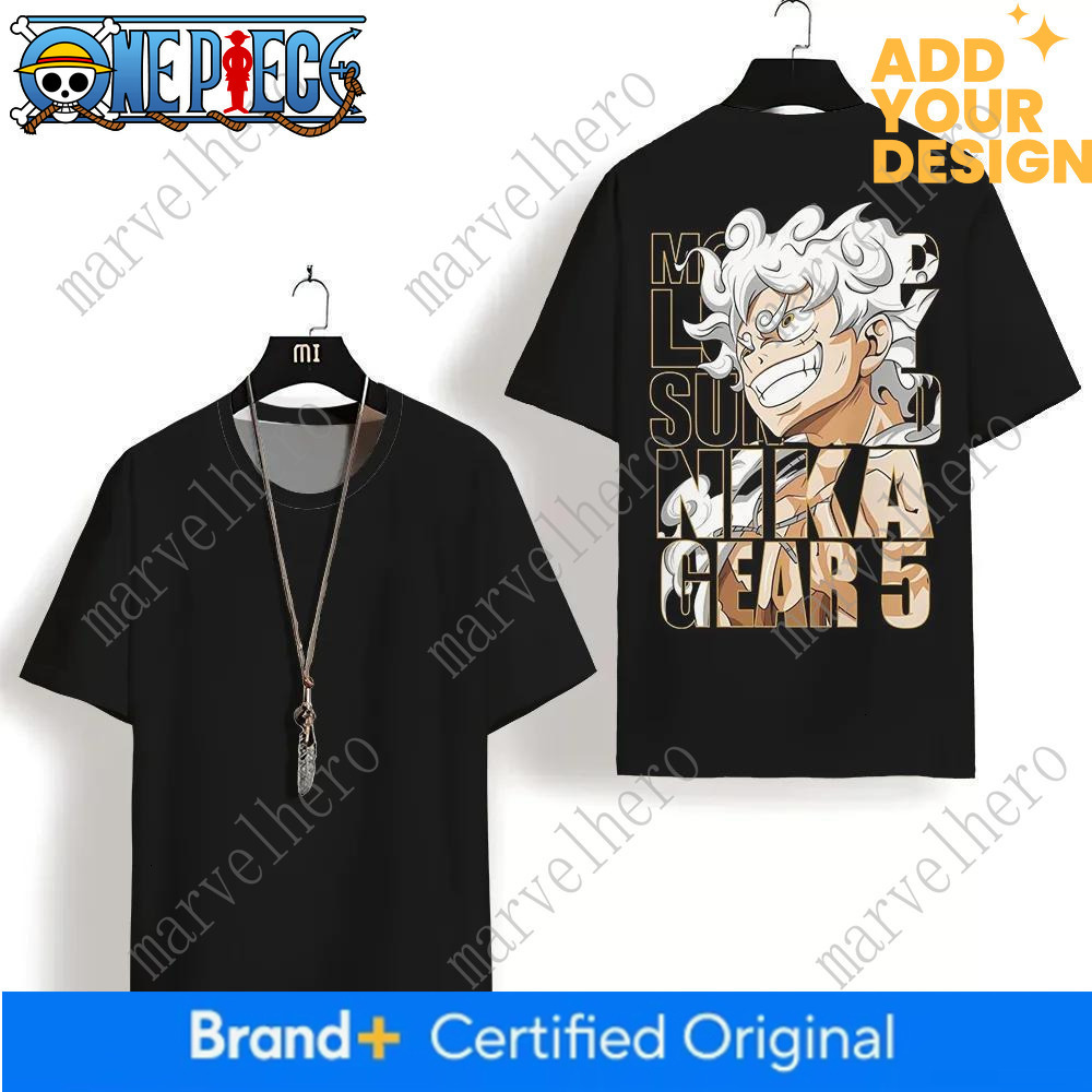 One Piece Cartoon 3D Print Slim Fit Short Sleeve T-shirt Street Style Men's Loose Fashion Anime Hot Item A holiday gift for a friend.