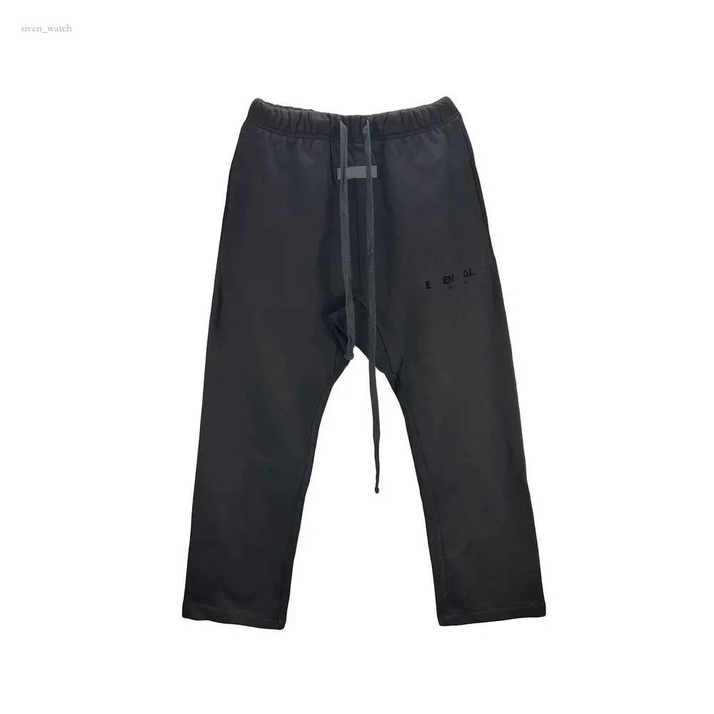 2026 AAA essential Classic Men's Straight essintals Pants Luxury Designer Double Row Flocking Letter Straight Pants Loose High Street Couple Sw