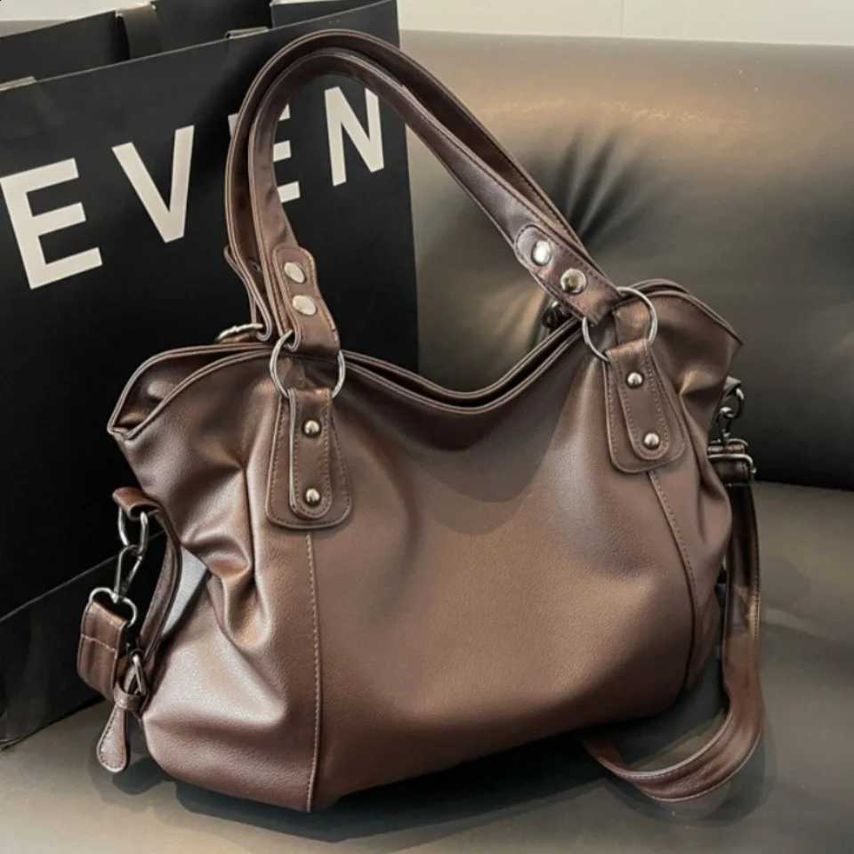 Winter Style Handbag Large Capacity Shoulder Bags Big Casual Tote Hand Bag Ladies A4 Soft Leather Crossbody Bags Business Sac H260916