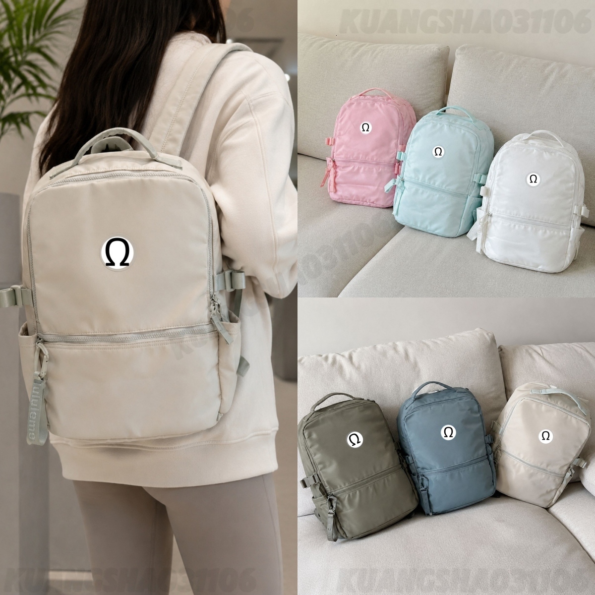 Designer 22L Yoga Backpack Waterproof Nylon Gym Daypack Unisex Large Capacity Outdoor Travel Commuter School Bag 95f