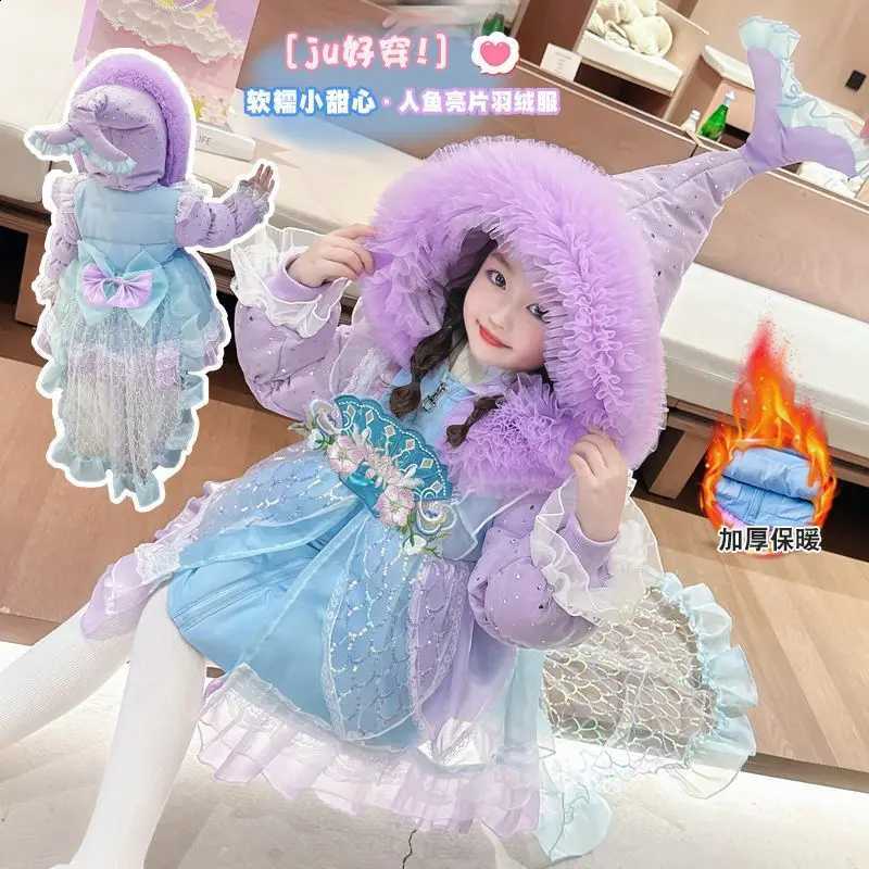 Clothes Warm Winter Thick Kids Baby Girls Spanish Lolita Christmas Sweet Princess Ball Gown Layered Snow Long Jacket Coat J260917