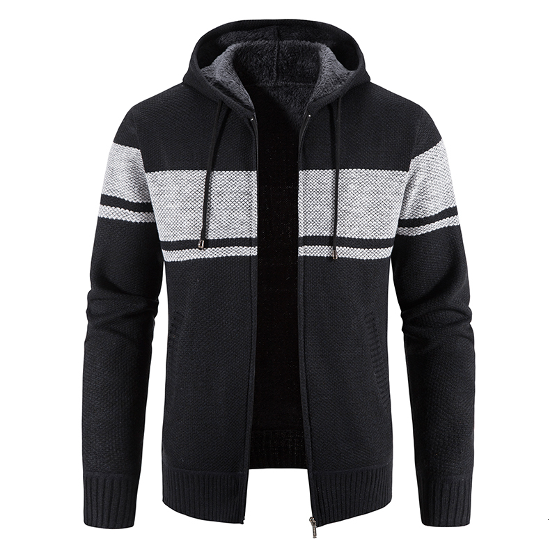 High quality Male Knitted Casual Jackets with Hood Men's Sweater Coat Y2K Hoodies Korean Streetwear Baseball Jumpers Jersey Top Clothing