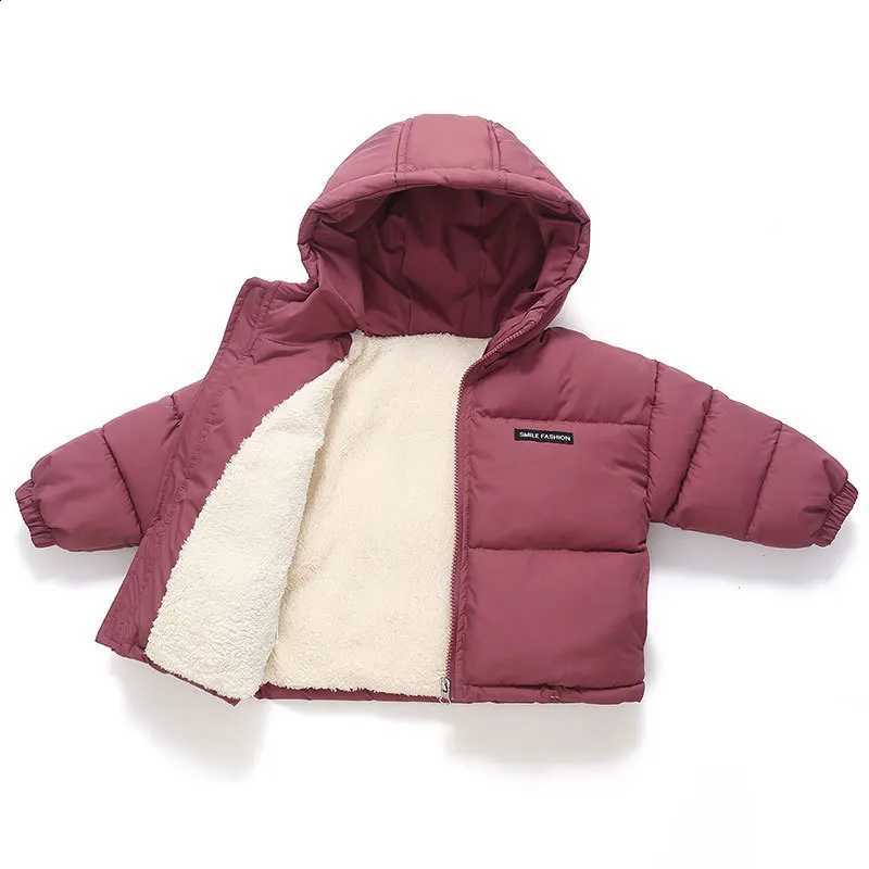Warm Winter New Thick Baby Floral Jacket Girls Boys Cotton-Lined Hooded Coat Children Soft Sportswear Kids Outdoor Outfit Casual J260917