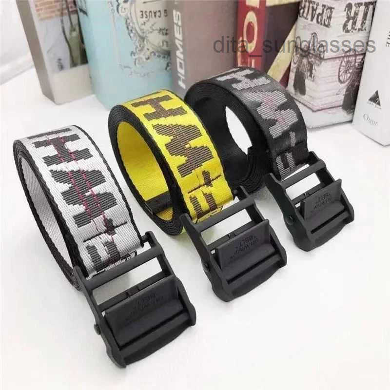 Belts 3 Color High Quality Student Youth Off Designer Canvas Waist Str Belt for Jeans Luxury Cummeunds AA