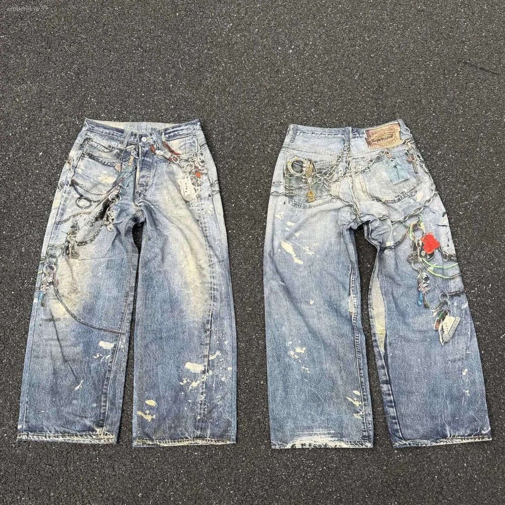 26ss y2k acn New Jeans Designer Trousers Mens women Jeans acnlong sleeve Streetwear Men Women Pants Straight Wash Skinny Jean Pants acnsly Slim Outf