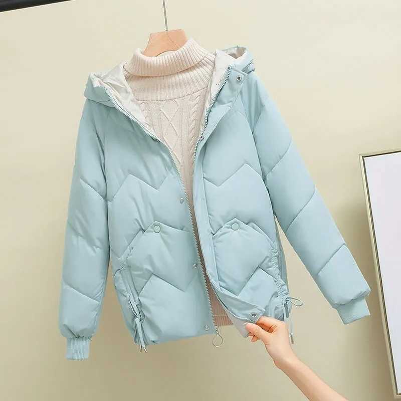 Hong women's Down Kong Cotton-padded Wind Loose Cotton Coat 2025 new Winter Female Korean Version Of Thick Jacket Short Overcoat H260917
