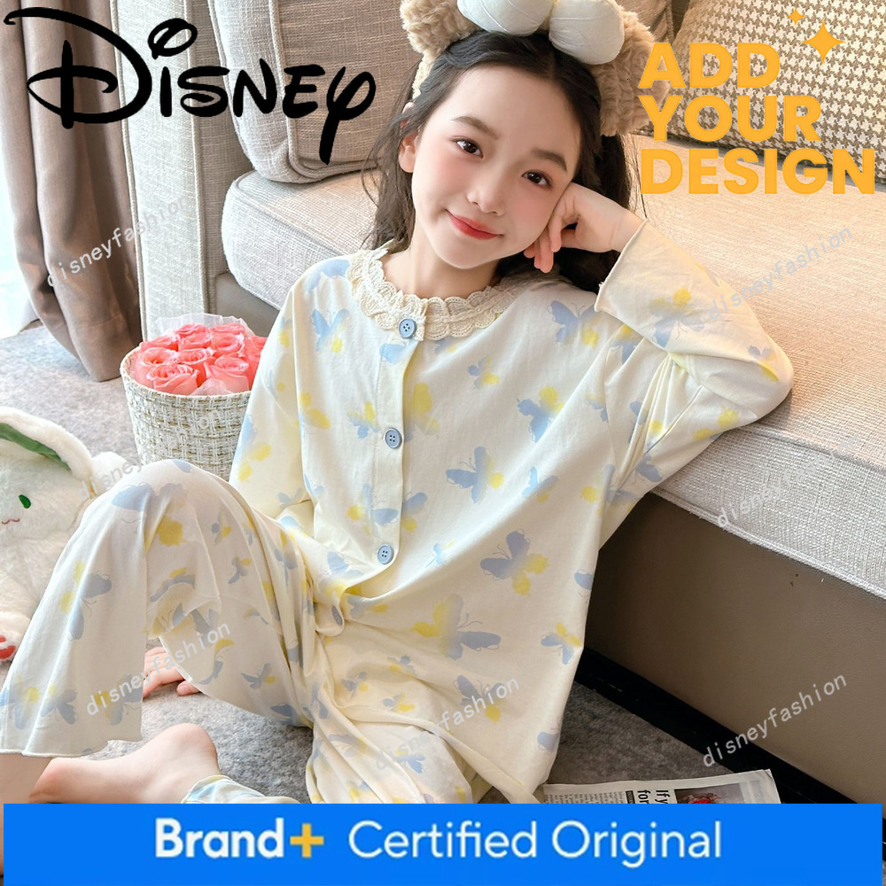 Girls' pure cotton pajamas, spring and autumn 2025 new model, suitable for junior high school students, can be worn outside, thin style, teenag