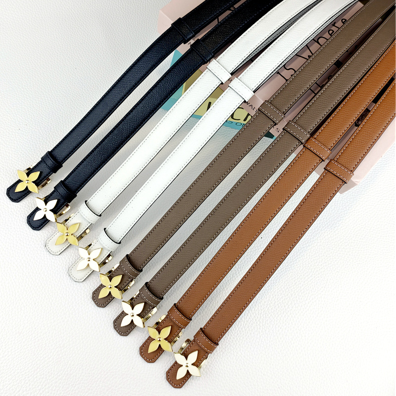 belt designer belt luxury women belt 2.3cm width fashion high quality letter leaf clover design way belts women belt christmas gift leaf belts 95-11