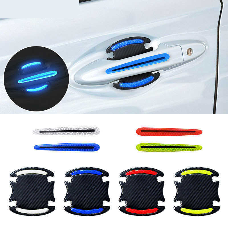 Carbon fiber handle anti nail scratch Car Sticker Car door handle wrist anti scratch sticker paint protection film reflective L26917