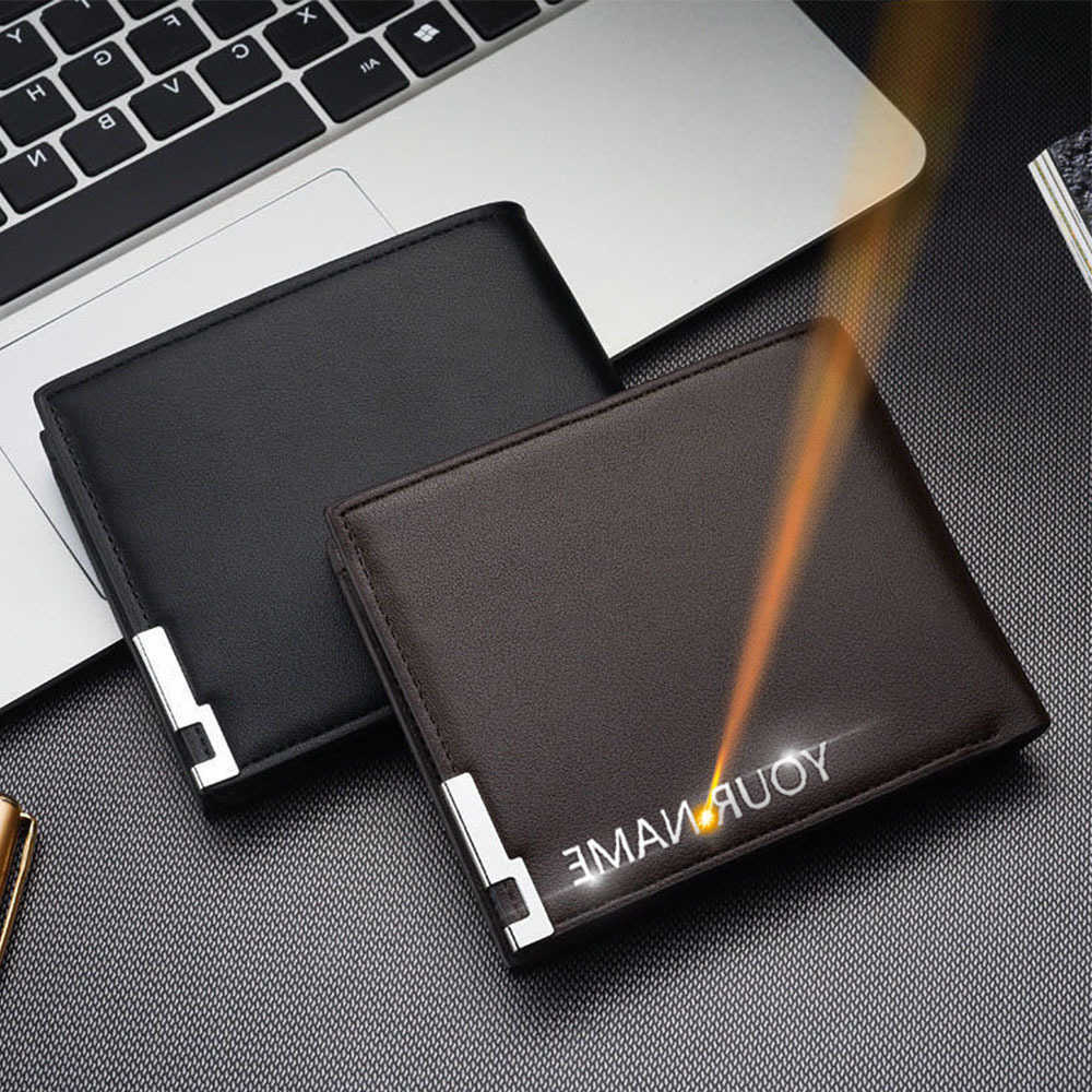 Wallets Short Men Holder Photo Holder Slim Male Print Wallet High Quality PU Leather Money Bag New Kpop Small Men's PurseT260917